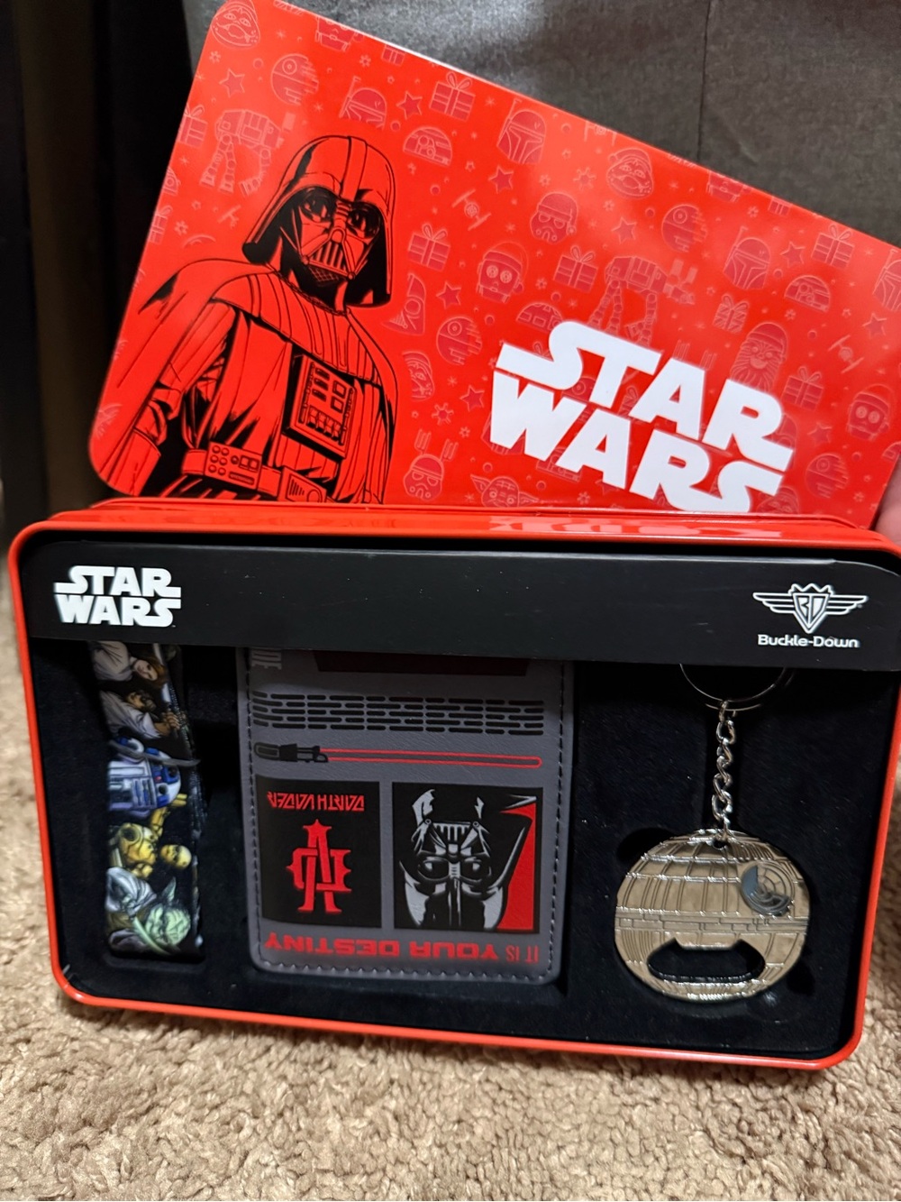 Disney Star Wars Boxed Set - Lanyard, Wallet, Bottle Opener Keychain - NEW